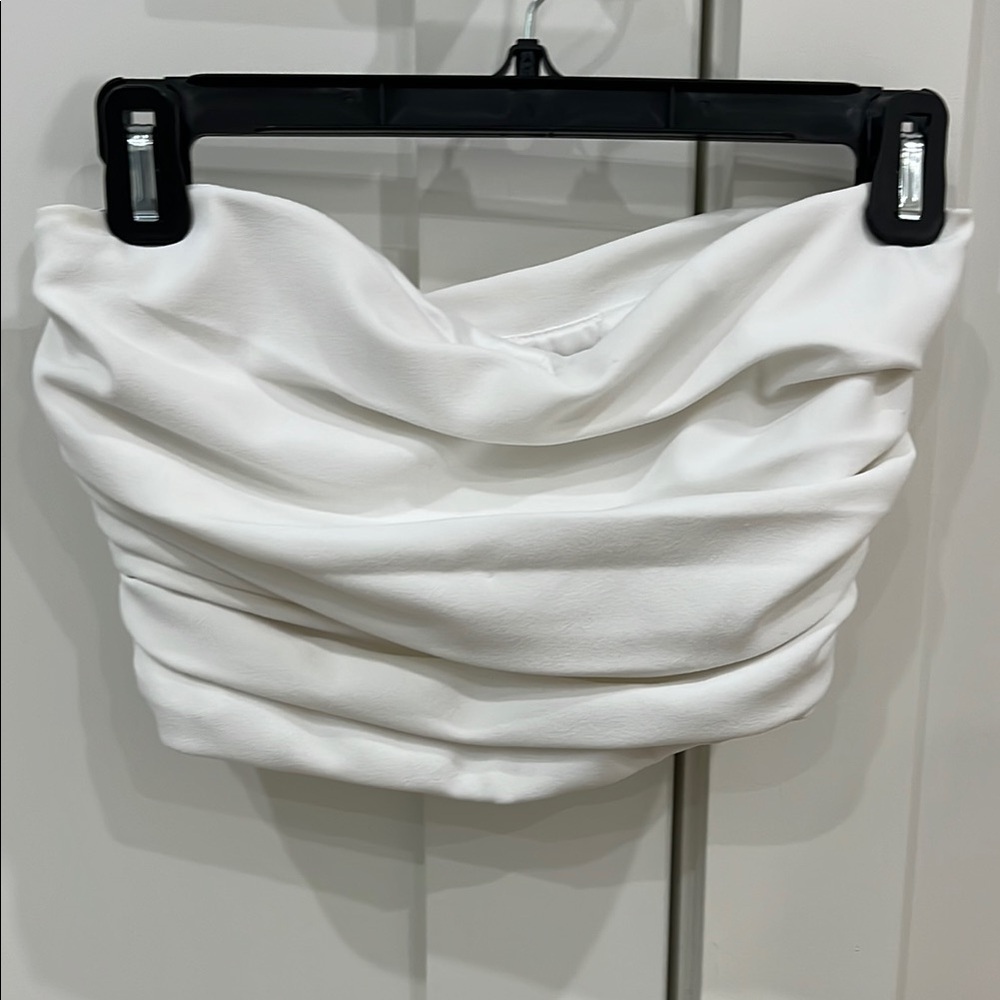 Zara White Draped Corset top